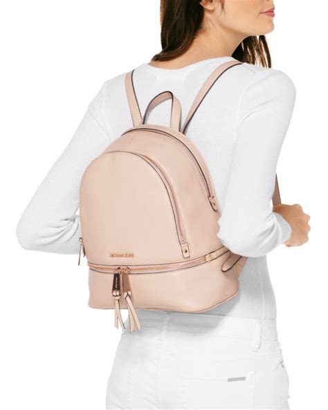 pink and rose gold michael kors backpack|Michael Kors large pink tote.